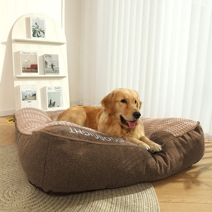 Orthopaedic Dog Bed with Headrest Support for Pets