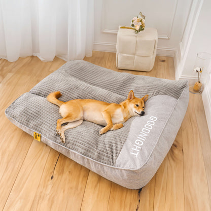 Orthopaedic Dog Bed with Headrest Support for Pets