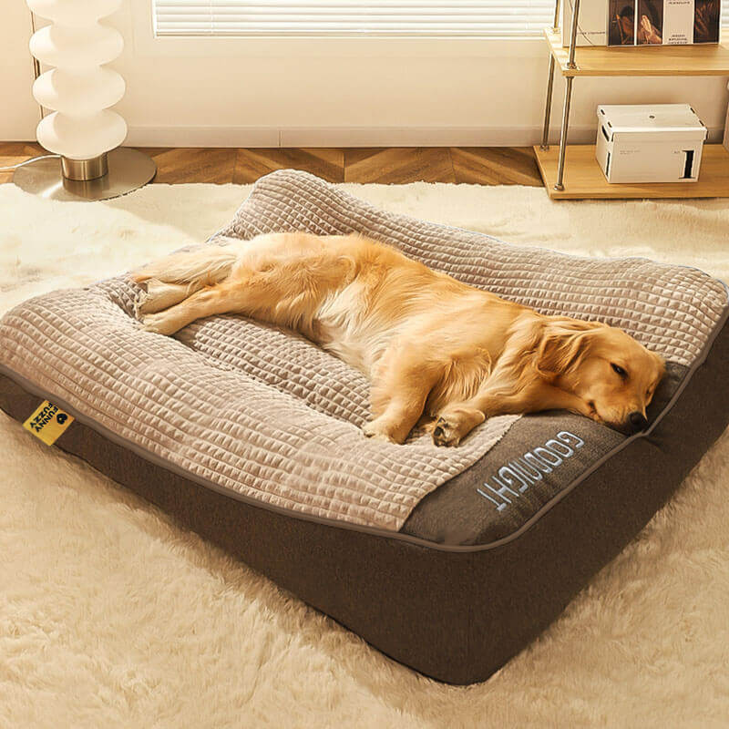 Orthopaedic Dog Bed with Headrest Support for Pets