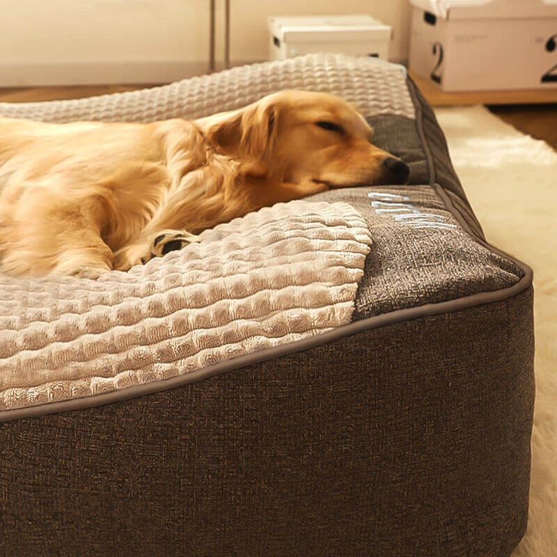 Orthopaedic Dog Bed with Headrest Support for Pets