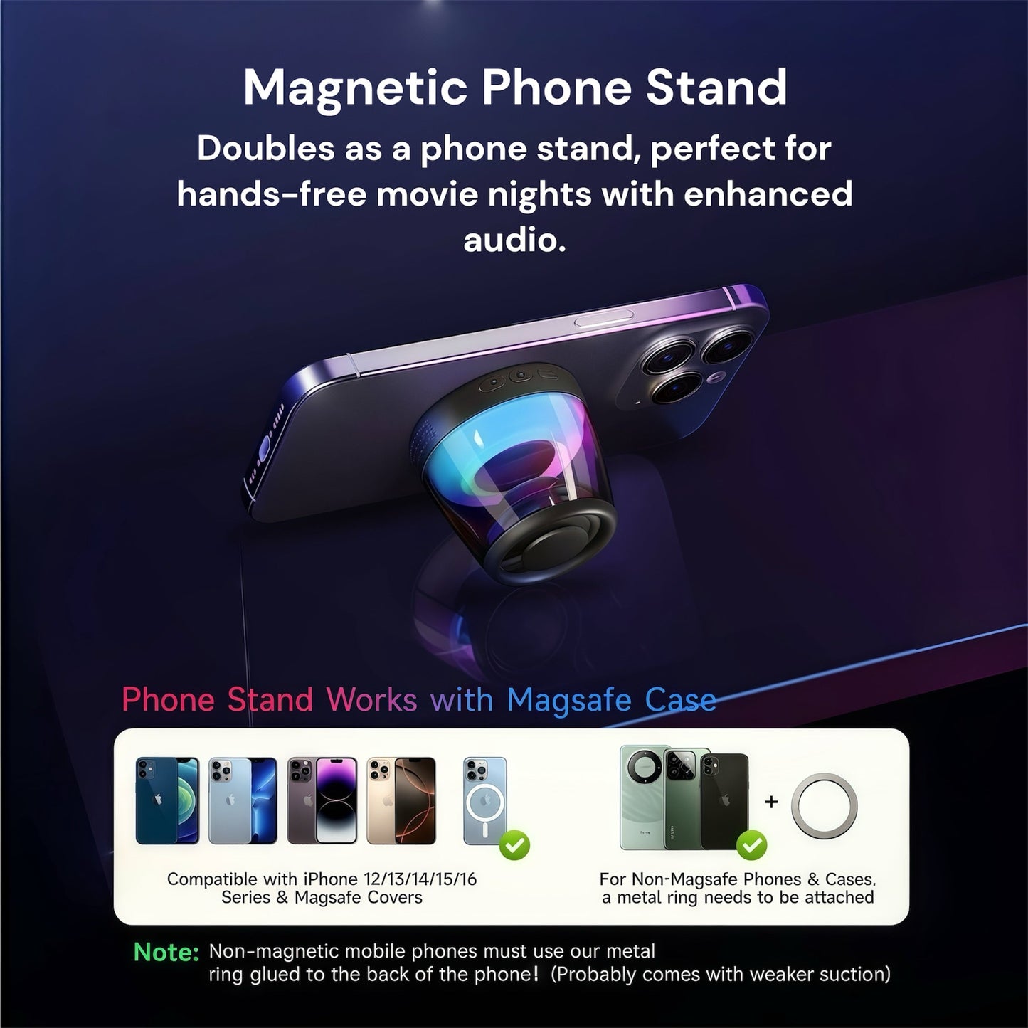 Bluetooth Speaker Outdoor RGB Light