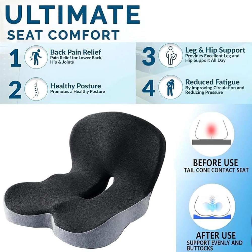 L-Shaped Car Seat Cushion Memory Foam