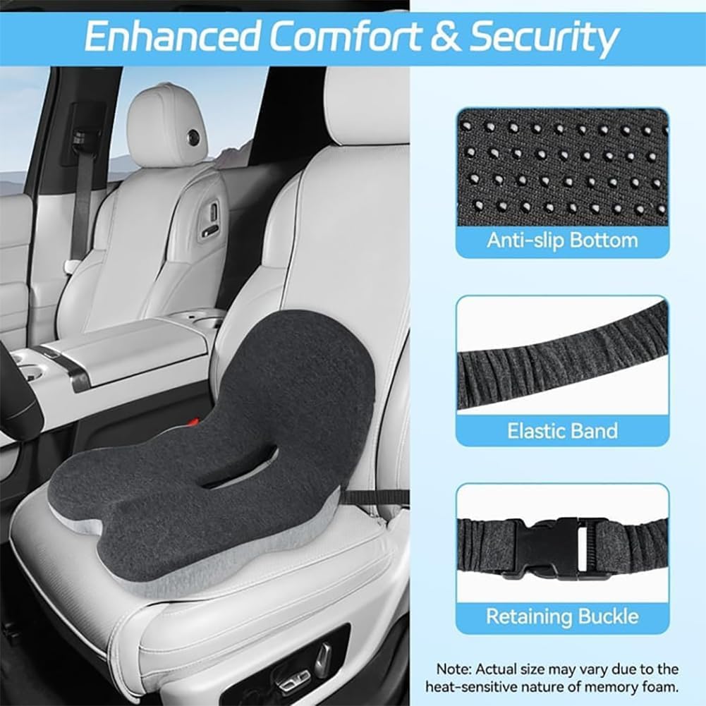 L-Shaped Car Seat Cushion Memory Foam
