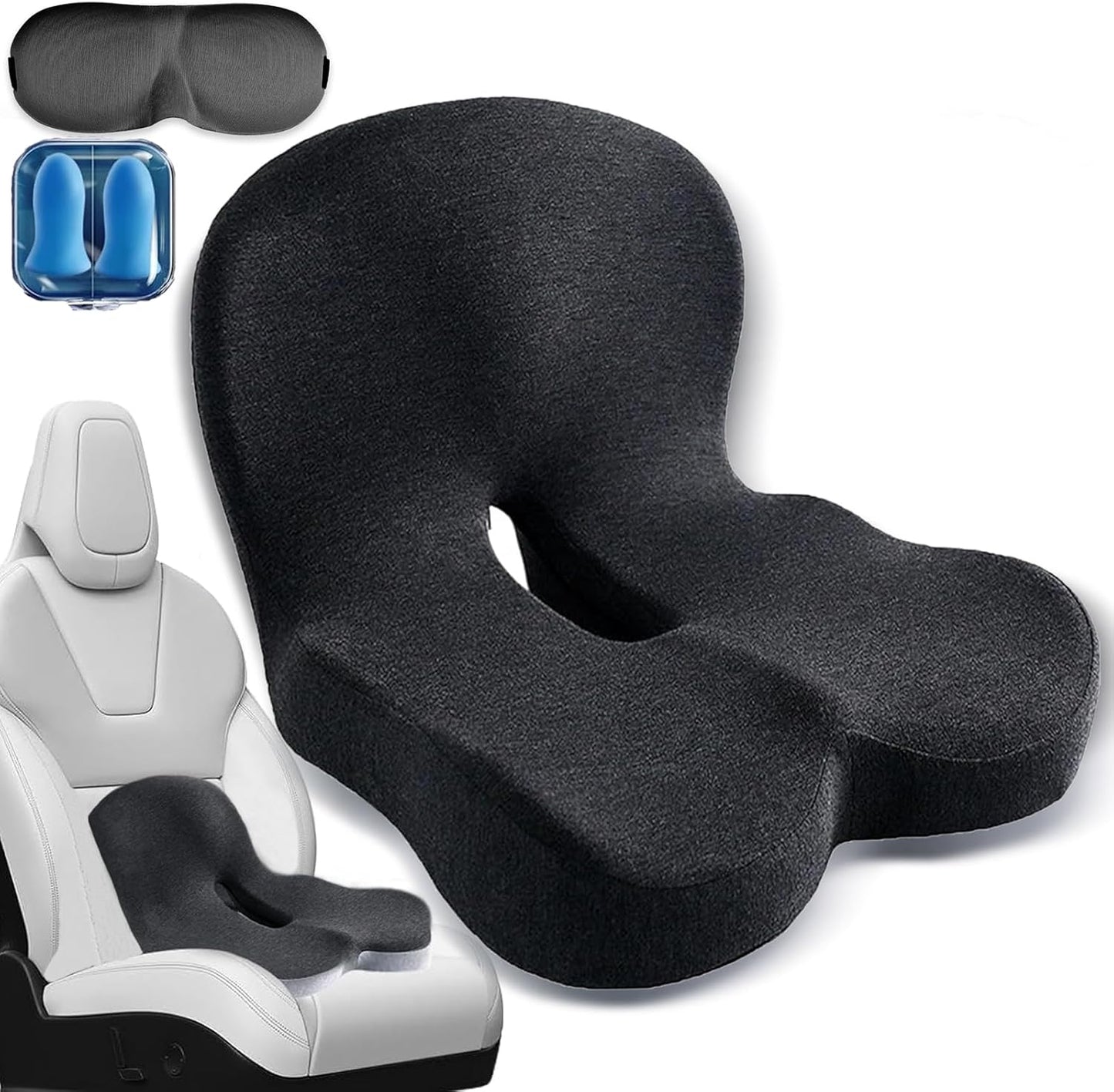 L-Shaped Car Seat Cushion Memory Foam