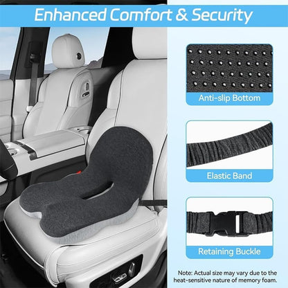 L-Shaped Car Seat Cushion Memory Foam