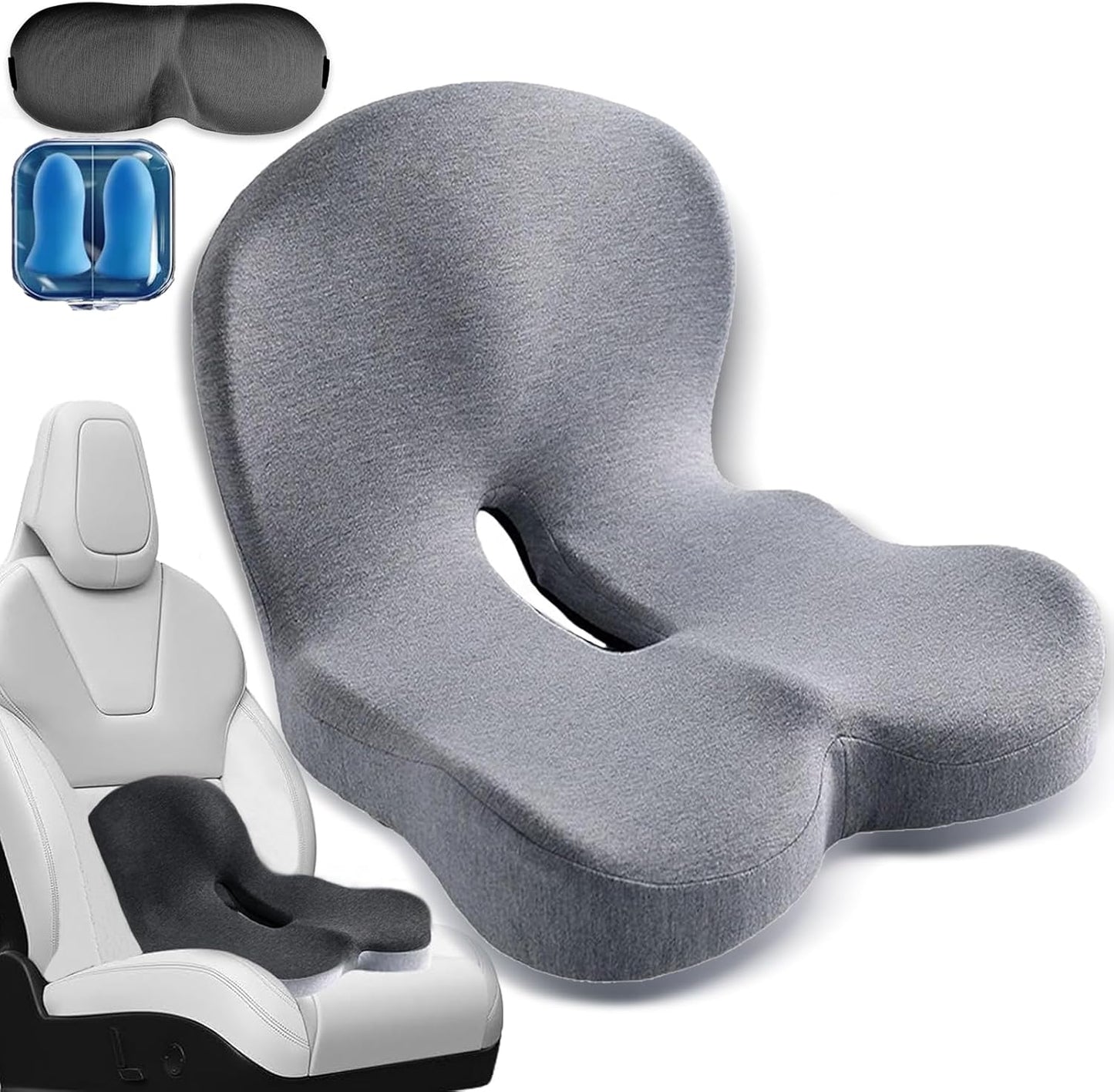 L-Shaped Car Seat Cushion Memory Foam