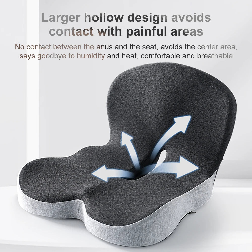Lumbar Support Cushion Pillow Memory Foam Ergonomic Shape