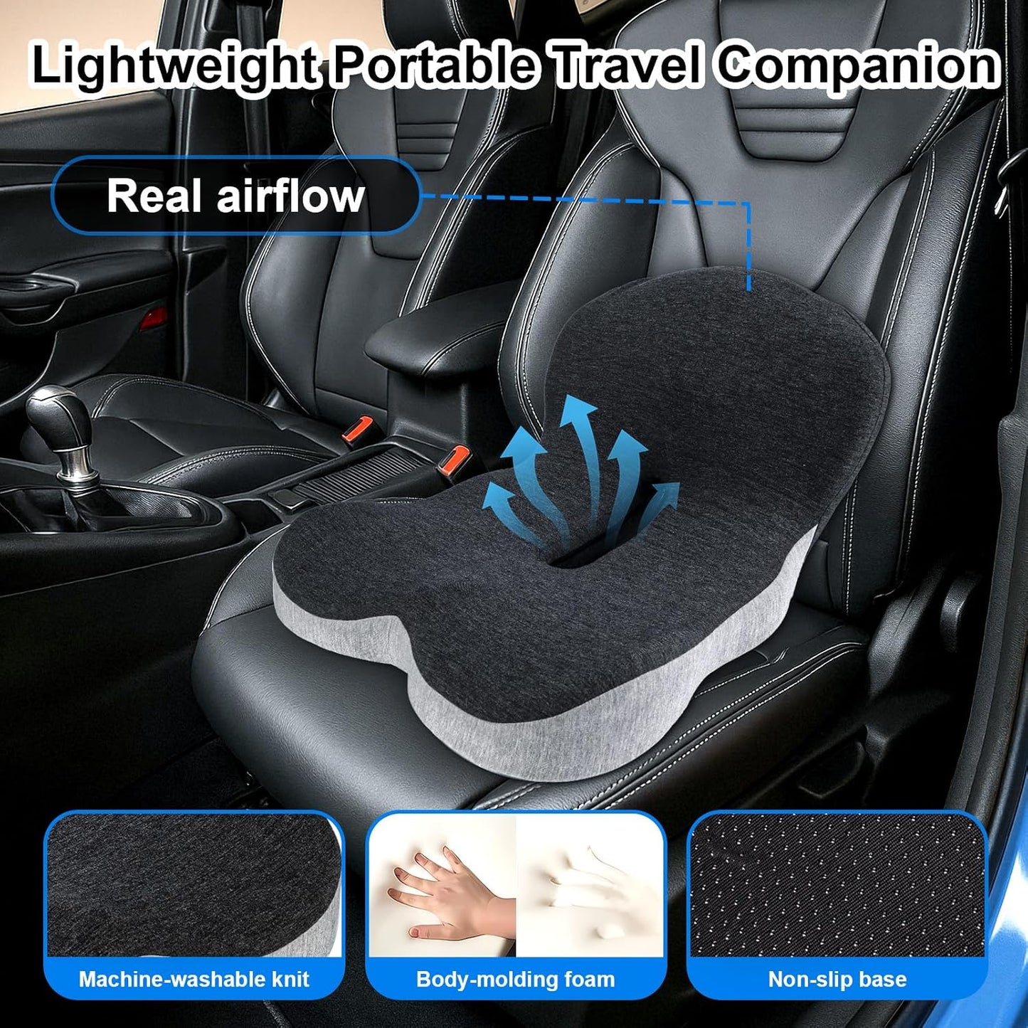 Memory Foam Seat Cushion for Car Truck Driver