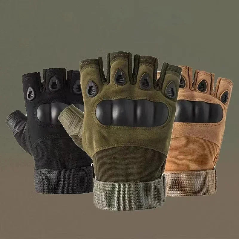 Men's Tactical Fingerless Gloves Hunting Gear