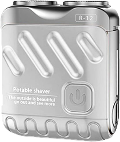 Mini Electric Shaver Double Head Rotary Razor Rechargeable
