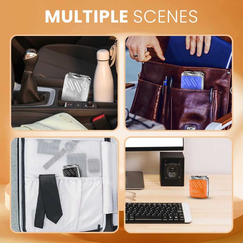 Mini Electric Shaver Double Head Rotary Razor Rechargeable