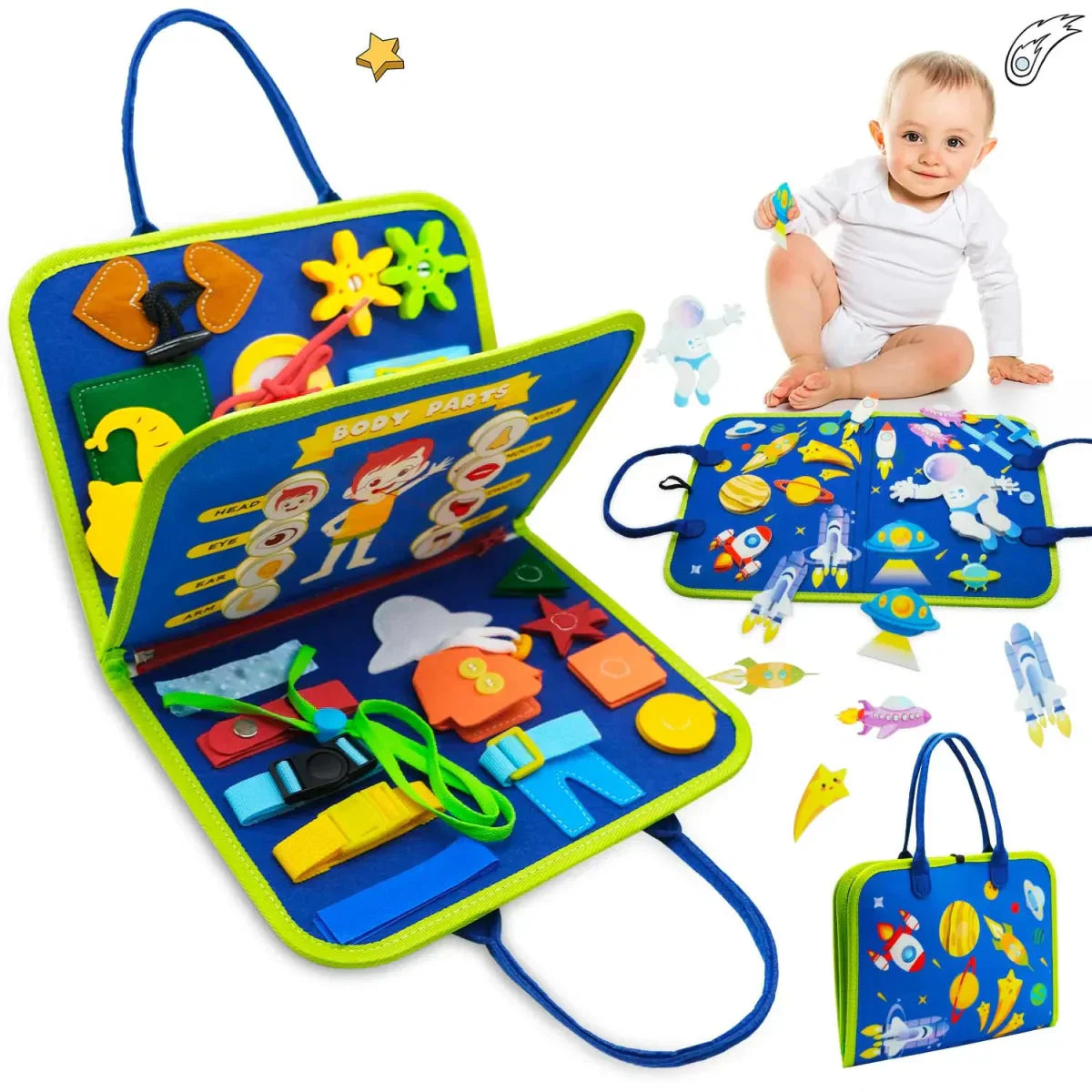 Montessori Busy Book Educational Toy Learning Activities Set