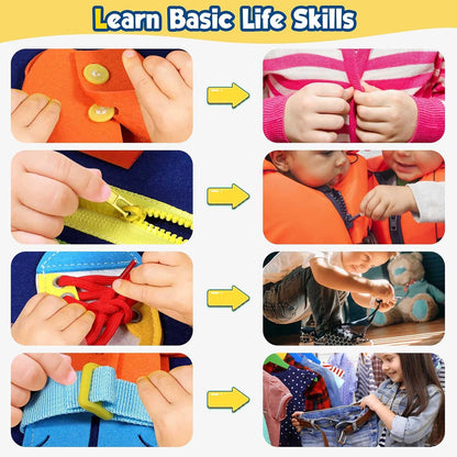 Montessori Toddler Activity Board Sensory Book 2-4 Years