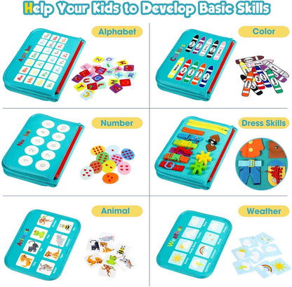 Montessori Toddler Activity Board Sensory Book 2-4 Years