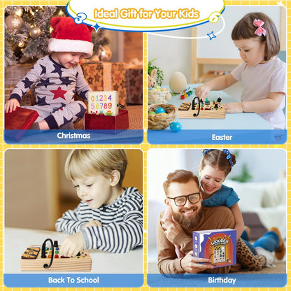 Montessori Toddler Pinboard with LED Lights 27 Count