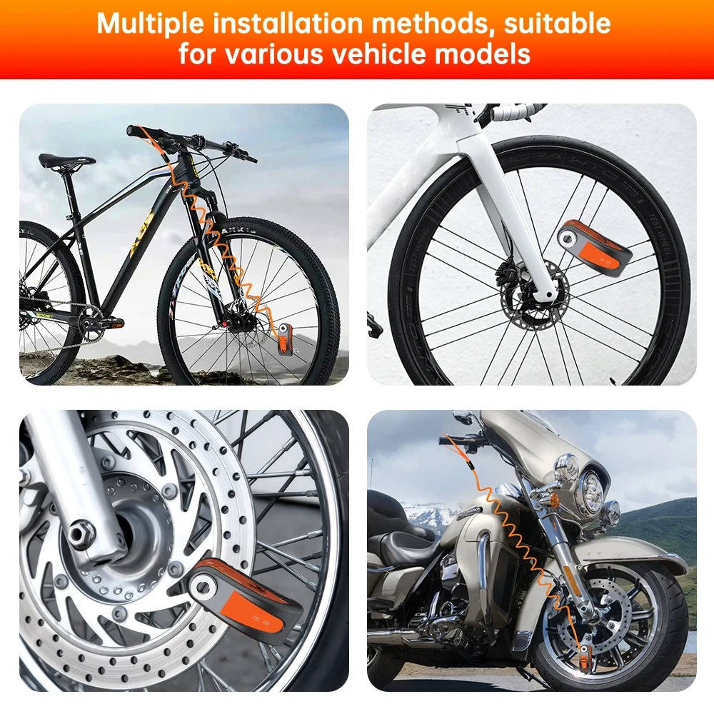 Motorcycle Disc Lock Alarm Security Device