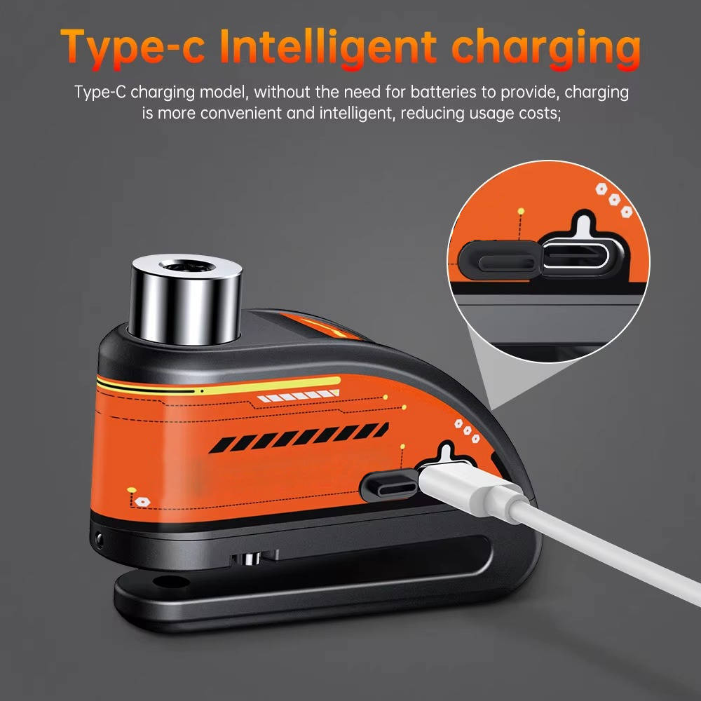 Motorcycle Disc Lock Alarm Security Device