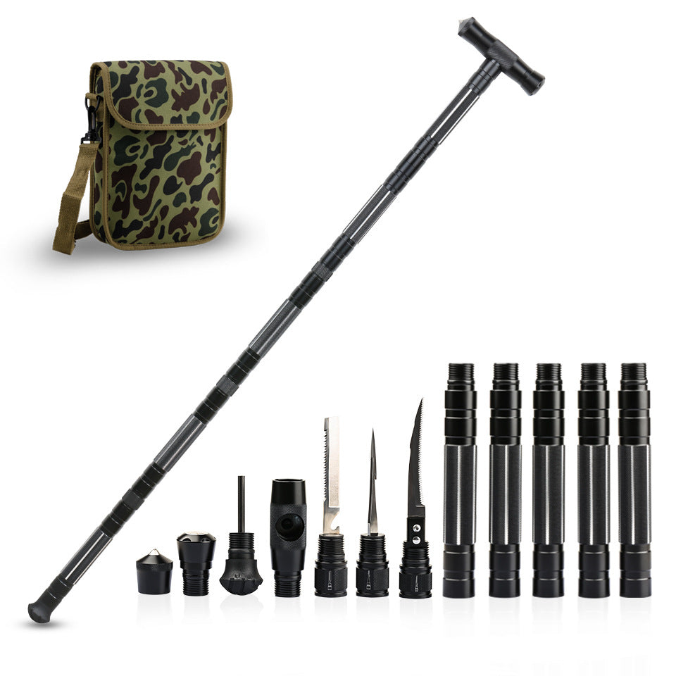 Adjustable Trekking Pole Hiking Stick Multifunctional