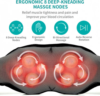 Neck Shoulder Back Massager Heated Pain Relief Device