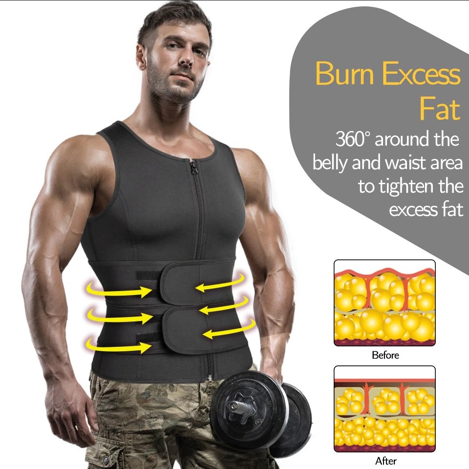 Neoprene Sauna Vest Men Fitness Apparel