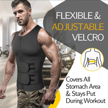 Neoprene Sauna Vest Men Fitness Apparel