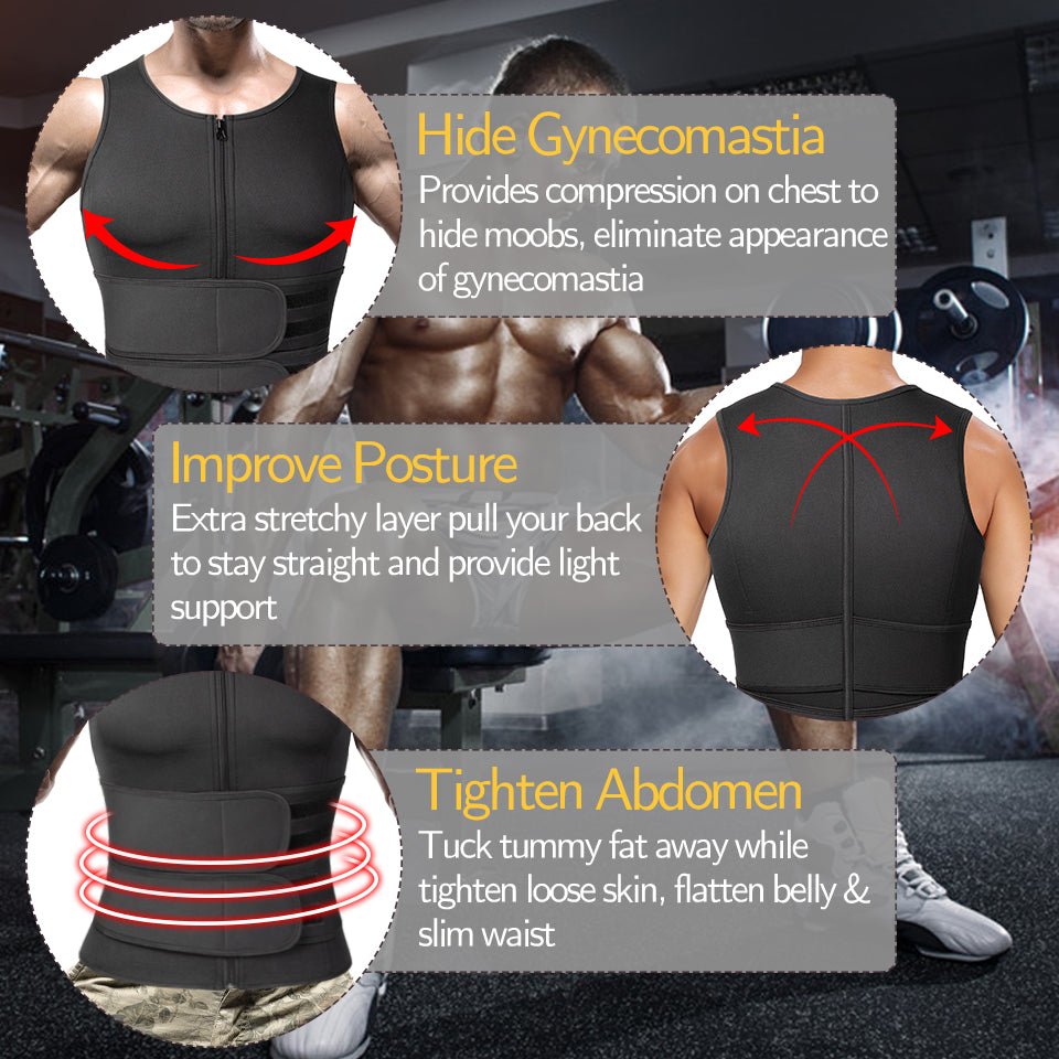Neoprene Sauna Vest Men Fitness Apparel