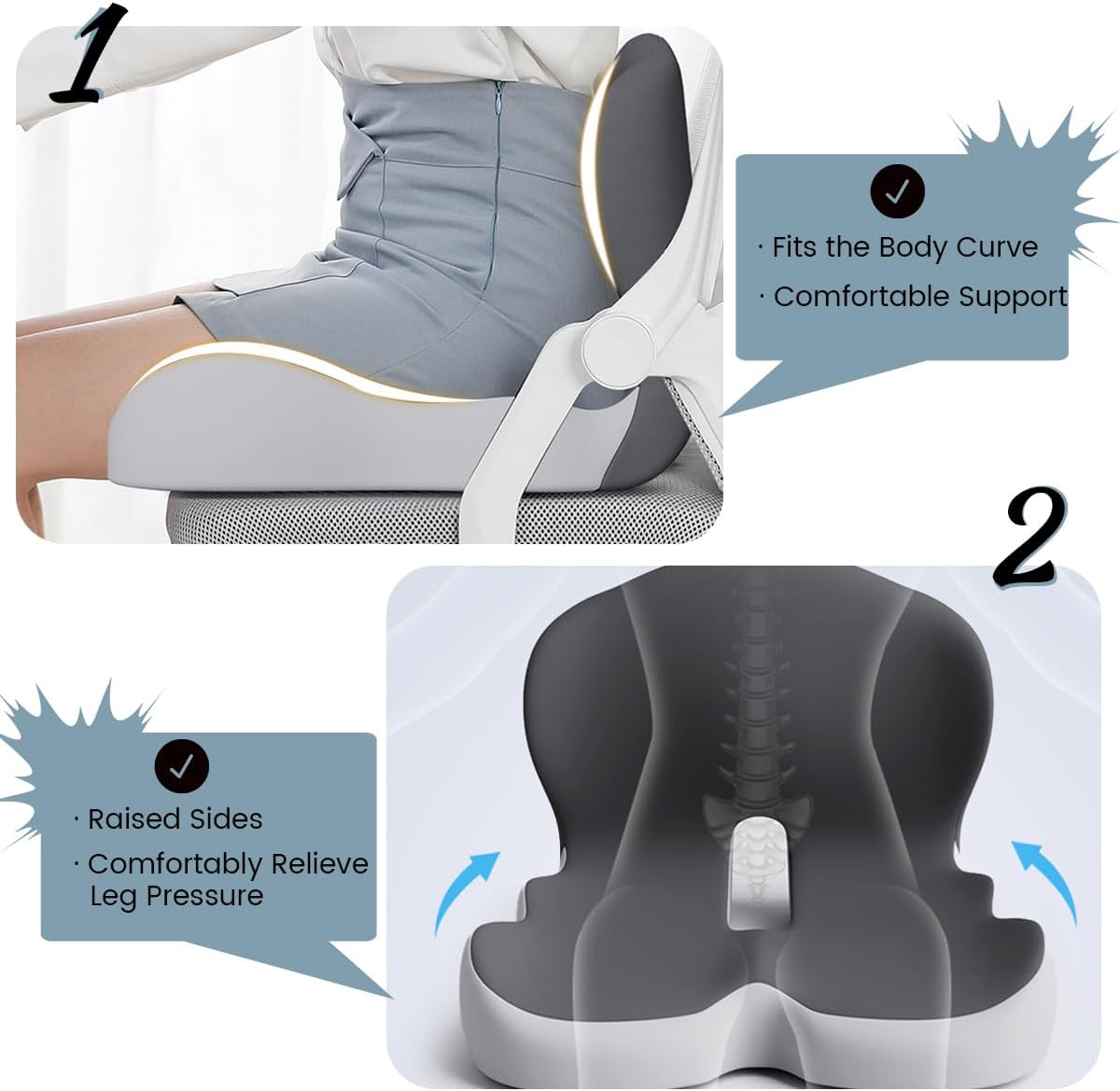 Orthopedic Lumbar Support Seat Cushion