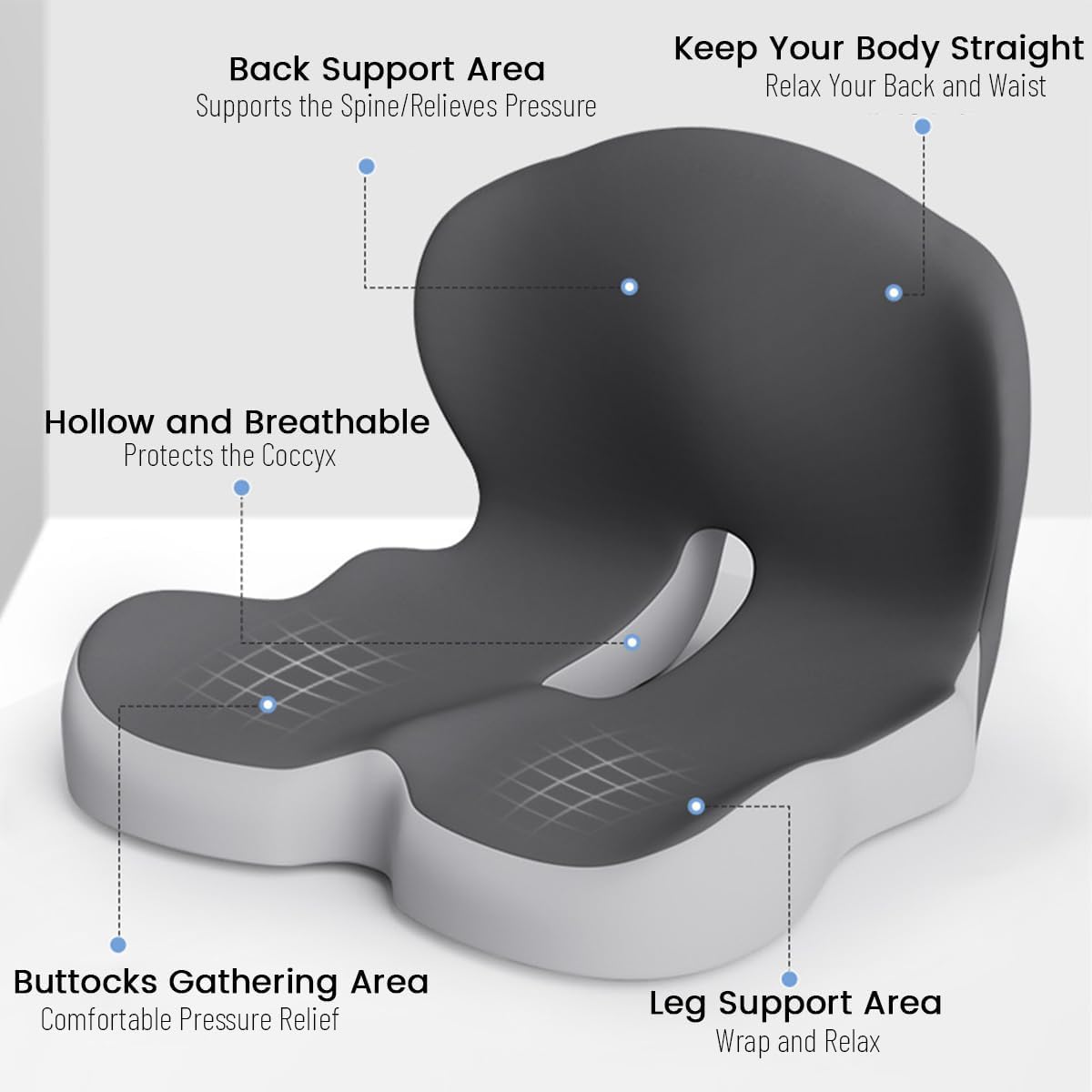 Orthopedic Lumbar Support Seat Cushion