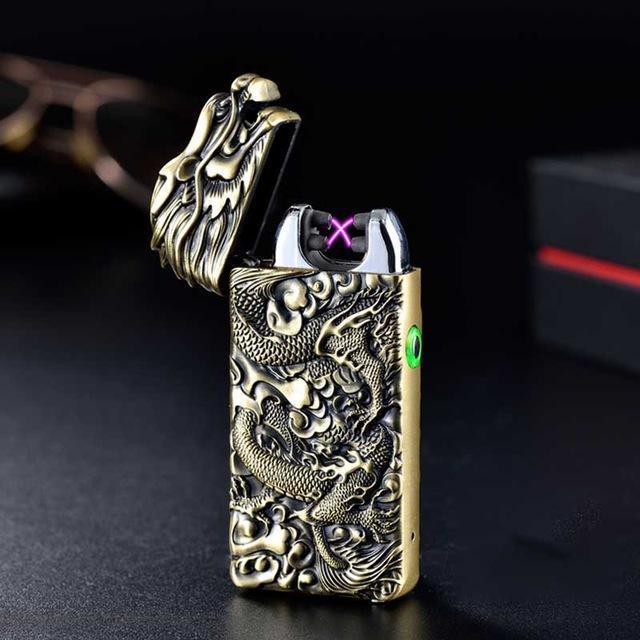 Plasma Rechargeable Lighter Engraved Design