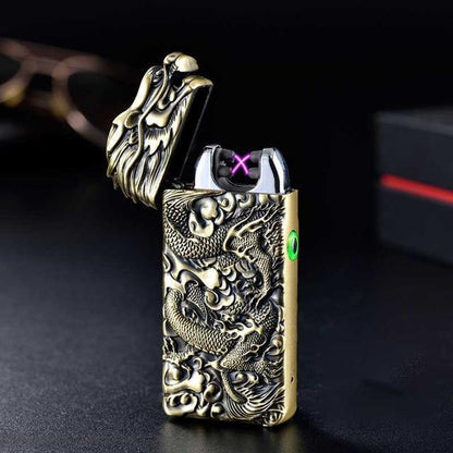 Plasma Rechargeable Lighter Engraved Design