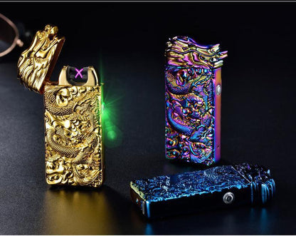 Plasma Rechargeable Lighter Engraved Design