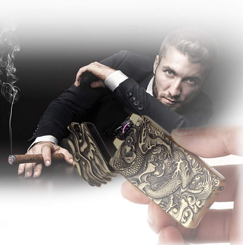 Plasma Rechargeable Lighter Engraved Design