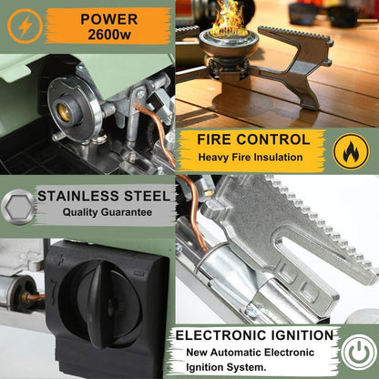 Portable Butane Gas Stove 3000 Watts Camping Stove