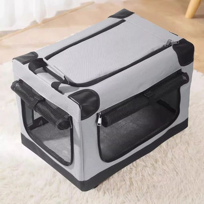 Folding Pet Carrier Crate for Cats Dogs Portable Travel