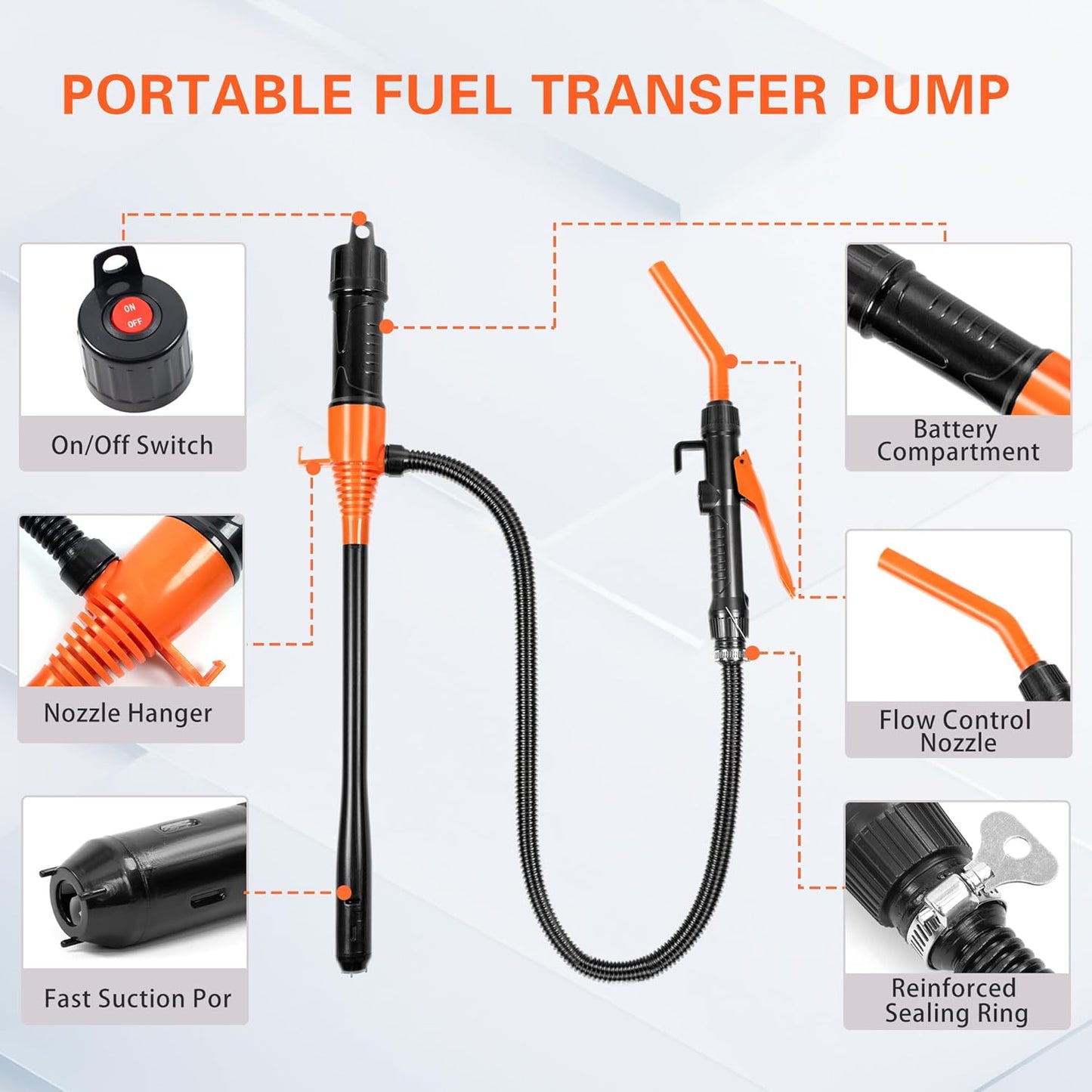 Battery Powered Gasoline Transfer Pump Siphon