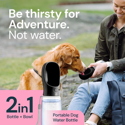Portable Dog Water Bottle Travel Pet Water Dispenser 19 oz