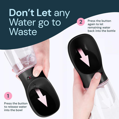 Portable Dog Water Bottle Travel Pet Water Dispenser 19 oz