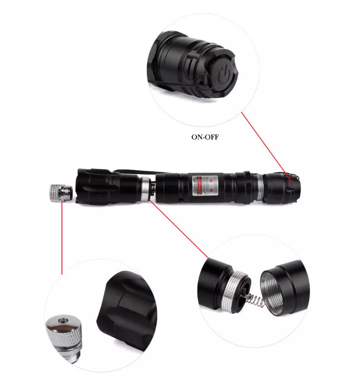 Rechargeable Long Range Laser Pointer Torch Light