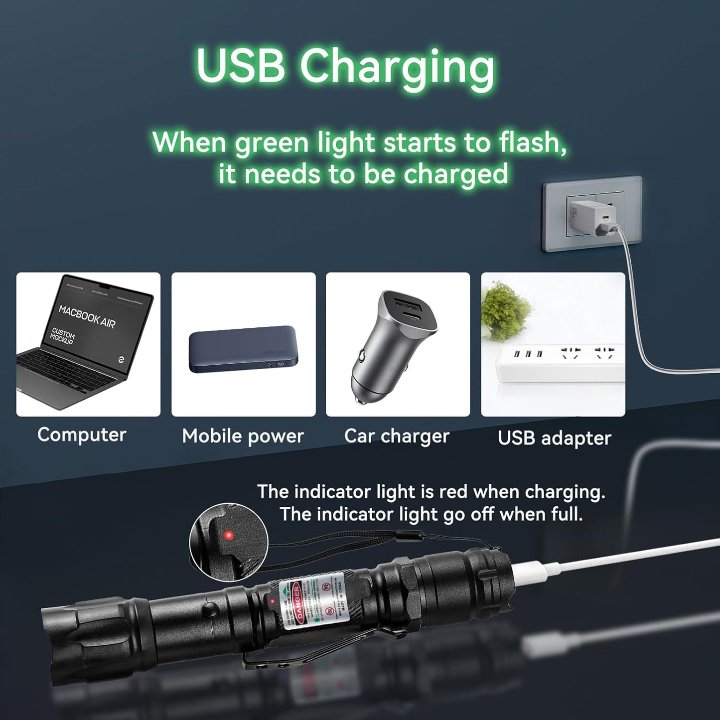 Rechargeable LED Flashlight Torch Light