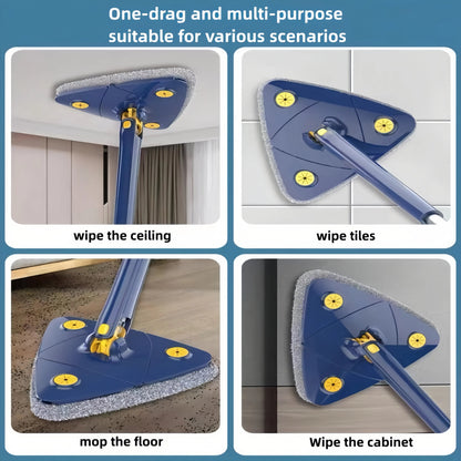 360 Degree Triangle Mop for Hardwood Tile Cleaning