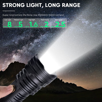 LED Flashlight USB Rechargeable 99000 Lumens XHP90