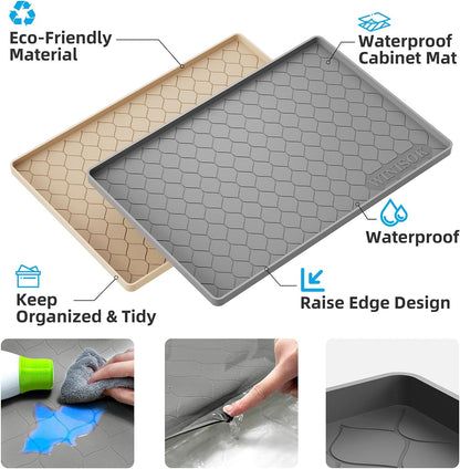 Silicone Under Sink Mat Waterproof Cabinet Liner