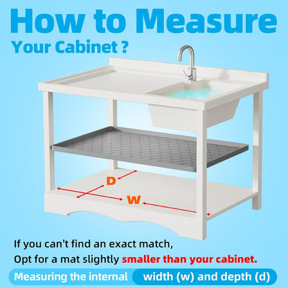 Silicone Under Sink Mat Waterproof Cabinet Liner
