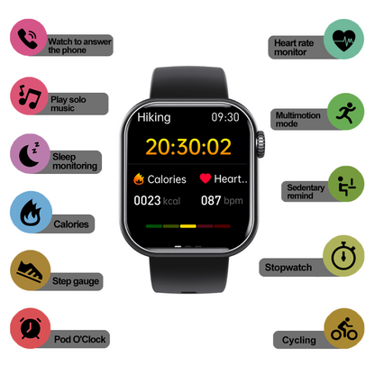 Smartwatch Blood Sugar Blood Pressure Heart Rate Sleep Monitor