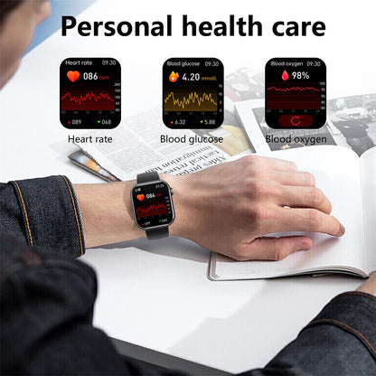 Smartwatch Blood Sugar Blood Pressure Heart Rate Sleep Monitor