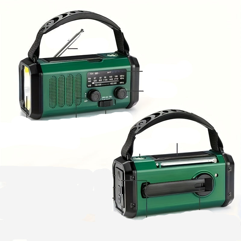 Solar Emergency Radio Power Bank LED Light