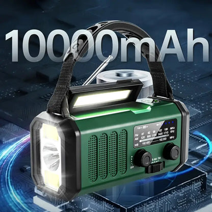 Solar Emergency Radio Power Bank LED Light