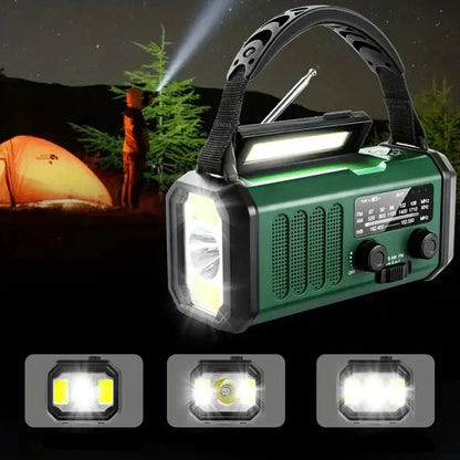 Solar Emergency Radio Power Bank LED Light