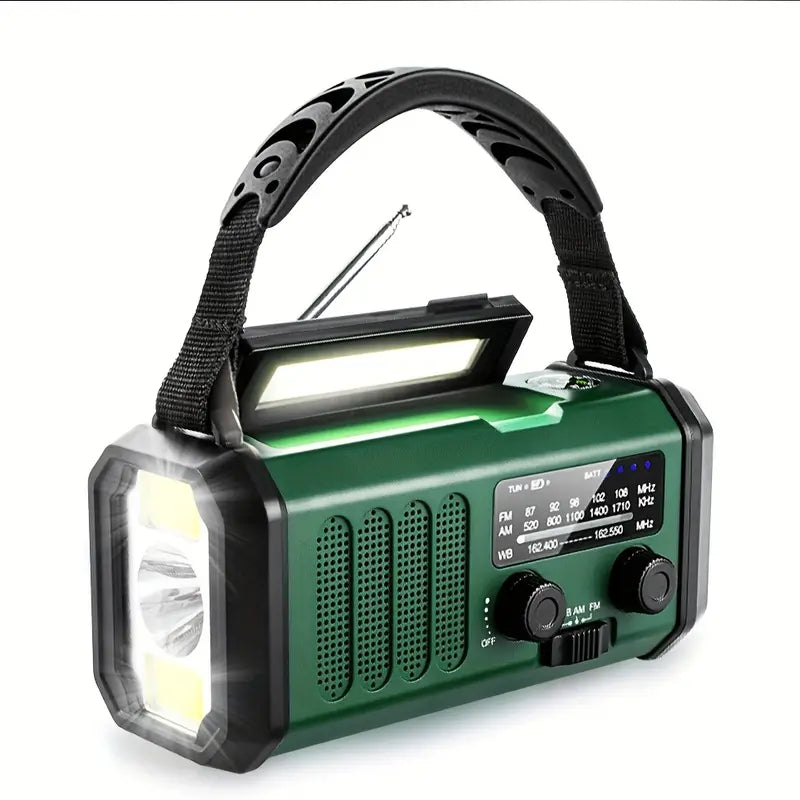 Solar Emergency Radio Power Bank LED Light