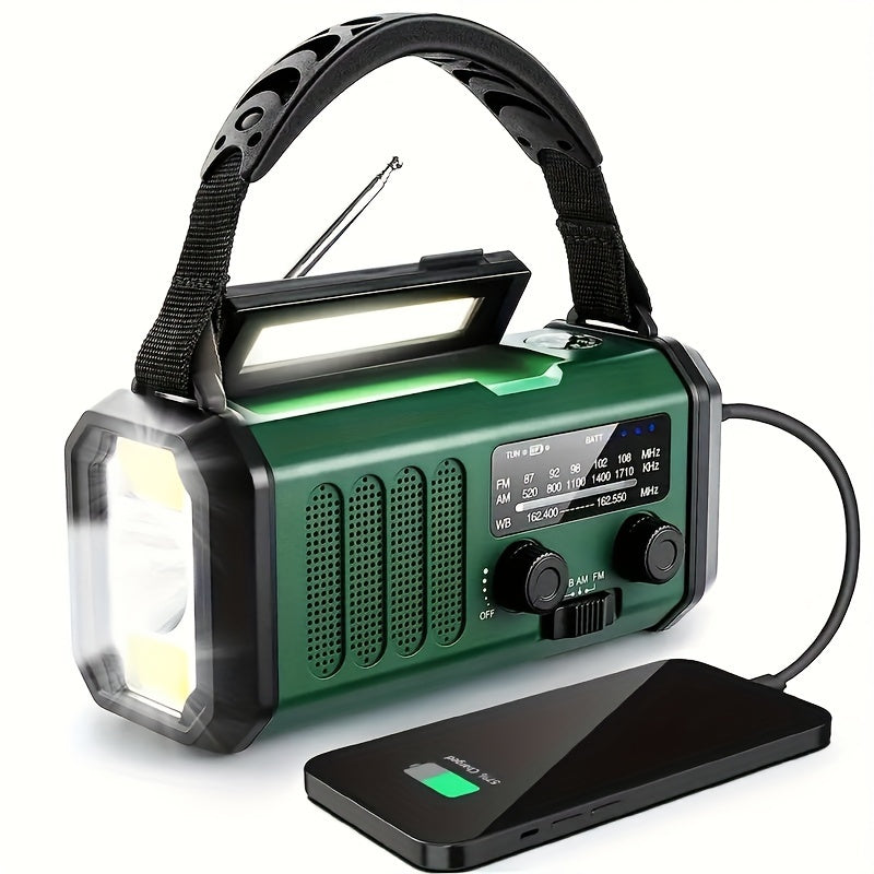 Solar Emergency Radio Power Bank LED Light